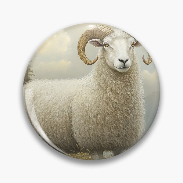 Item preview, White Sheep Ram designed and sold by thewandswant.