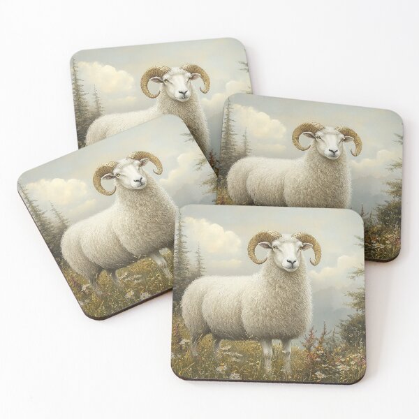Item preview, White Sheep Ram designed and sold by thewandswant.