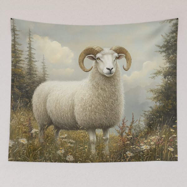 Item preview, White Sheep Ram designed and sold by thewandswant.