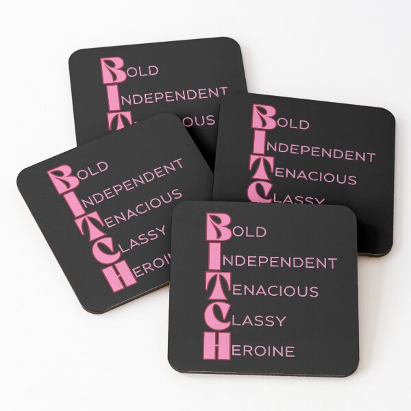 Item preview, Bitch-Bold Independent Tenacious Classy Heroine, In Pink Text designed and sold by HappyHavenStu.