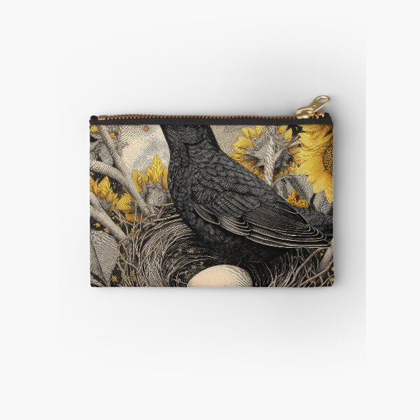 Item preview, Blackbird in the Nest with eggs Sunflowers designed and sold by thewandswant.