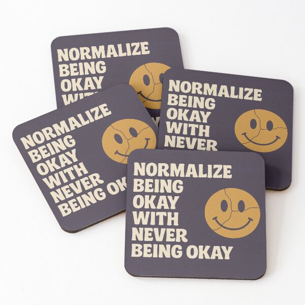 Item preview, Normalize Being Okay with Never Being Okay – Cracked Smile Poster designed and sold by CrumblyStudio.