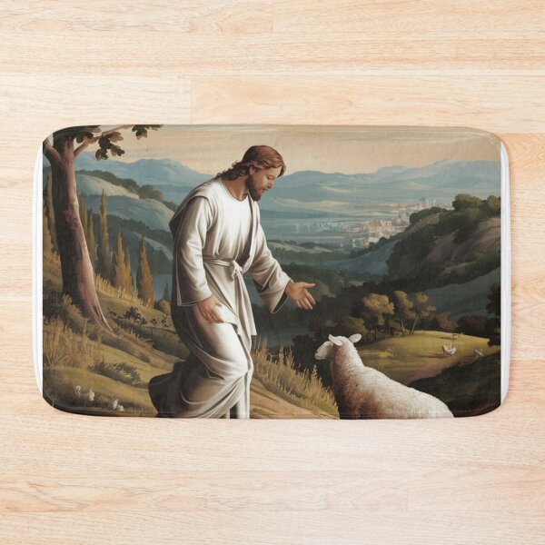 Item preview, "JESUS SHEEP. JESUS AND THE LOST SHEEP . JESUS WITH LAMB designed and sold by Obinne.