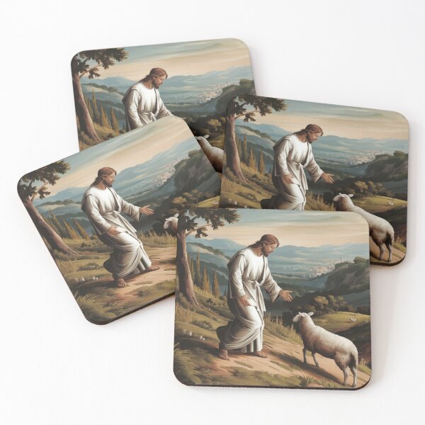 Item preview, "JESUS SHEEP. JESUS AND THE LOST SHEEP . JESUS WITH LAMB designed and sold by Obinne.