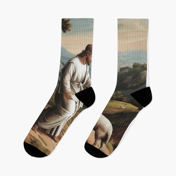 Item preview, "JESUS SHEEP. JESUS AND THE LOST SHEEP . JESUS WITH LAMB designed and sold by Obinne.