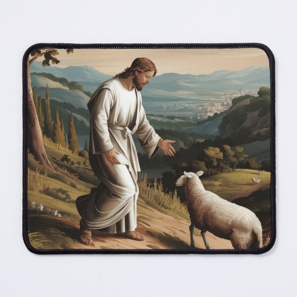 Item preview, "JESUS SHEEP. JESUS AND THE LOST SHEEP . JESUS WITH LAMB designed and sold by Obinne.