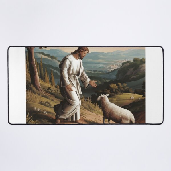 Item preview, "JESUS SHEEP. JESUS AND THE LOST SHEEP . JESUS WITH LAMB designed and sold by Obinne.