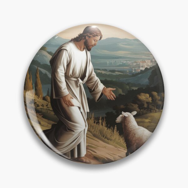 Item preview, "JESUS SHEEP. JESUS AND THE LOST SHEEP . JESUS WITH LAMB designed and sold by Obinne.