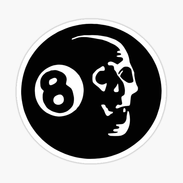 Item preview, Black 8 Skull designed and sold by tesh4skulls.