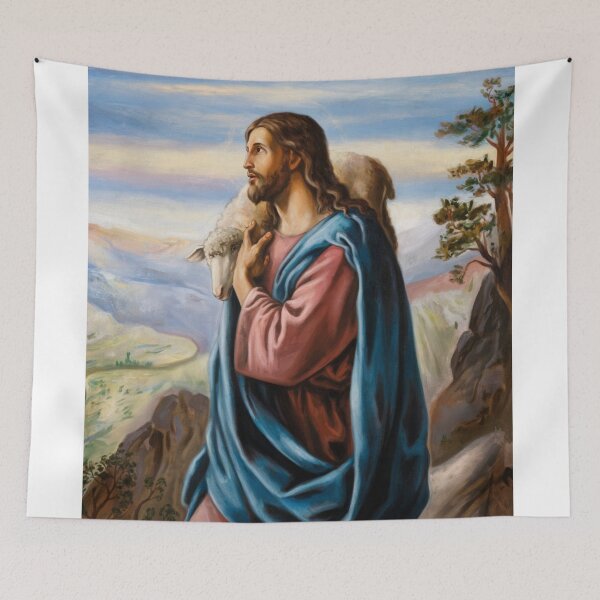 Item preview,  JESUS LEAVING THE 99 TO FIND 1. JESUS WITH LAMB designed and sold by Obinne.