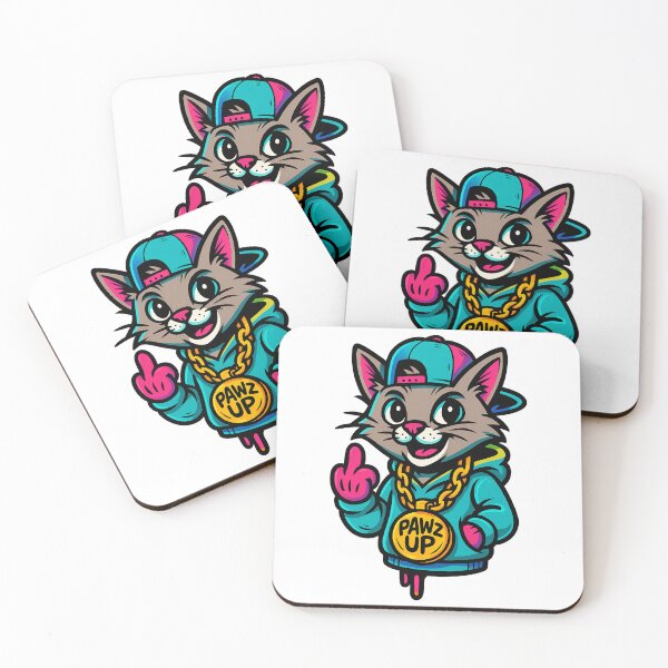 Item preview, Gangsta Cat – Pawz Up Street Style Attitude designed and sold by VIBE CRAFT STUDIO.