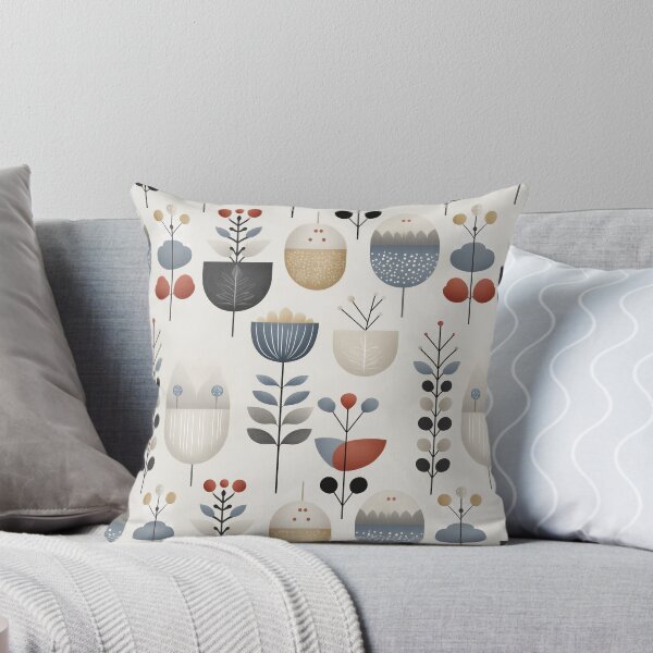 Item preview, Folk Seed Pods and Flowers in Muted Tones designed and sold by Moisky Patterns.