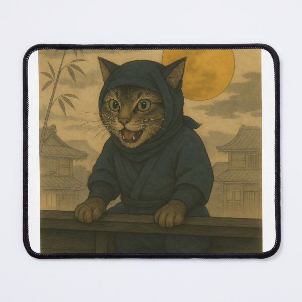 Item preview, Moonlight Mission – Ninja Cat in Action designed and sold by Zen Cat Studio.