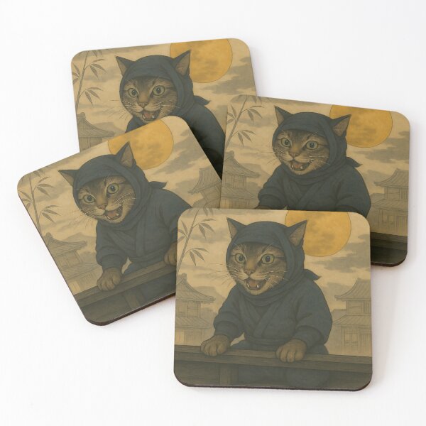 Item preview, Moonlight Mission – Ninja Cat in Action designed and sold by Zen Cat Studio.