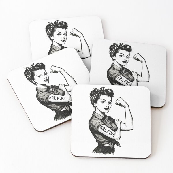 Item preview, Strong Woman GRL PWR Rockabilly Biceps Arm Gift designed and sold by Pineapple-Tree.