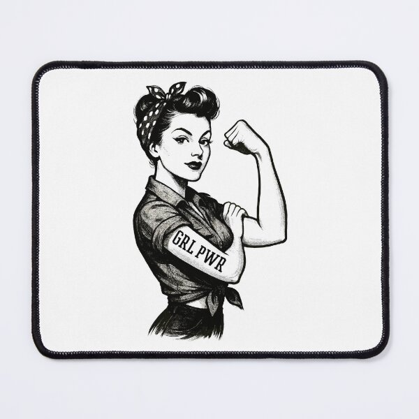 Item preview, Strong Woman GRL PWR Rockabilly Biceps Arm Gift designed and sold by Pineapple-Tree.