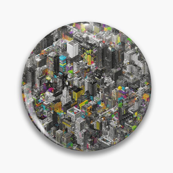 Item preview, Isometric Pixel City with a Colorful Twist designed and sold by Piotrek0001.