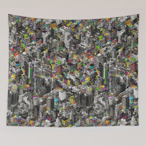 Item preview, Isometric Pixel City with a Colorful Twist designed and sold by Piotrek0001.