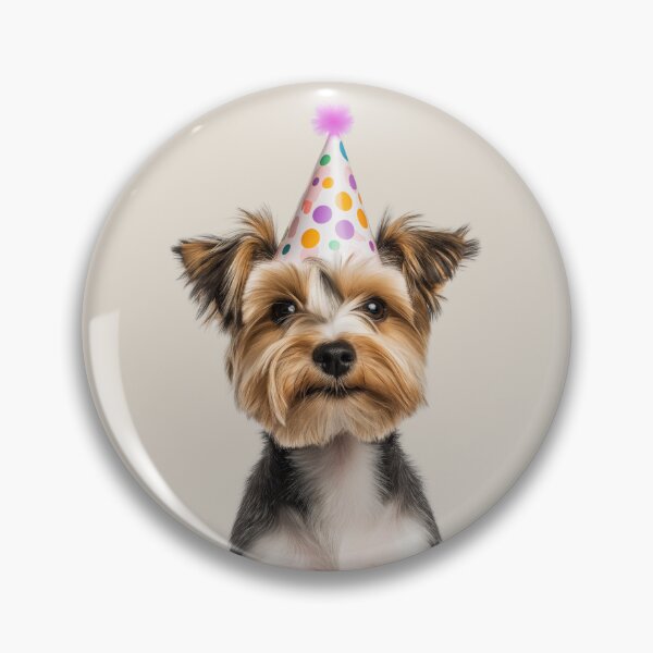 Item preview, Cute Biewer Terrier dog with Party Hat Birthday Celebration designed and sold by LazyOwlStore.