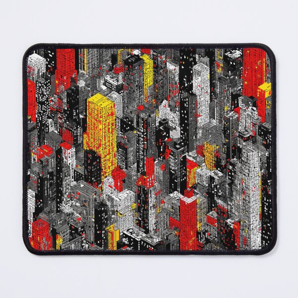 Item preview, Grey Pixel City with Unexpected Bright Color Detail designed and sold by Piotrek0001.
