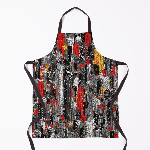 Item preview, Grey Pixel City with Unexpected Bright Color Detail designed and sold by Piotrek0001.
