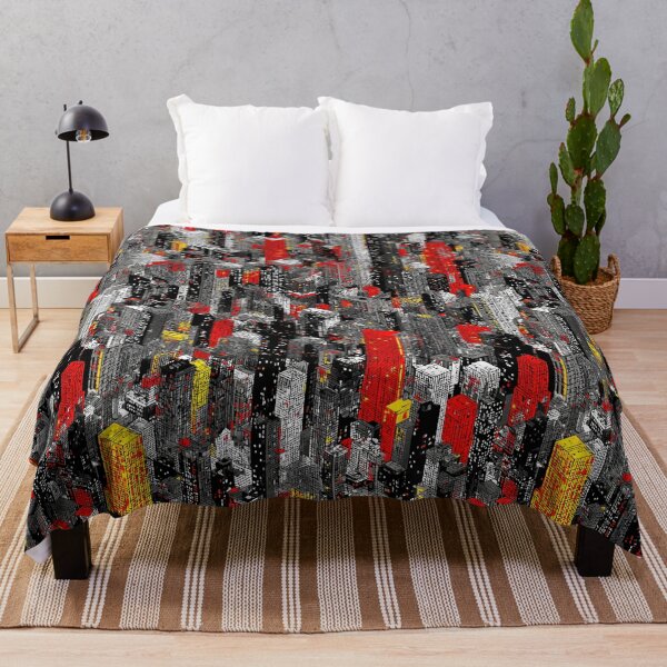 Item preview, Grey Pixel City with Unexpected Bright Color Detail designed and sold by Piotrek0001.