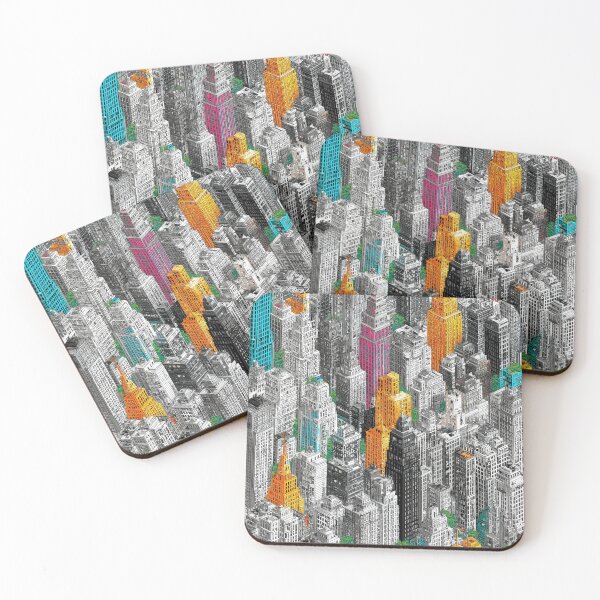 Item preview, Intricate Pixel Metropolis with Single Color Surprise designed and sold by Piotrek0001.
