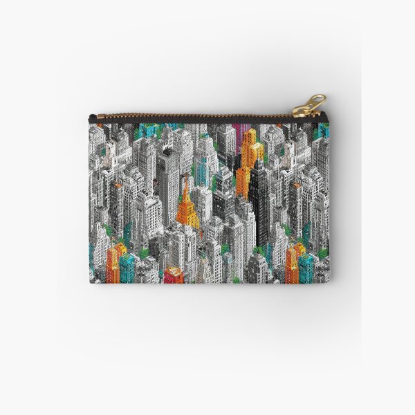 Item preview, Intricate Pixel Metropolis with Single Color Surprise designed and sold by Piotrek0001.