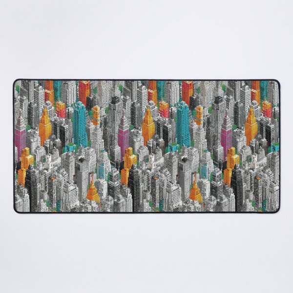 Item preview, Intricate Pixel Metropolis with Single Color Surprise designed and sold by Piotrek0001.