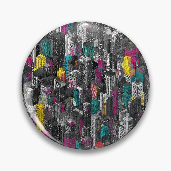 Item preview, Isometric Pixel Skyline with Colorful Accent Feature designed and sold by Piotrek0001.
