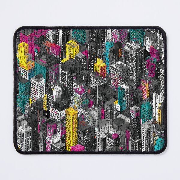 Item preview, Isometric Pixel Skyline with Colorful Accent Feature designed and sold by Piotrek0001.