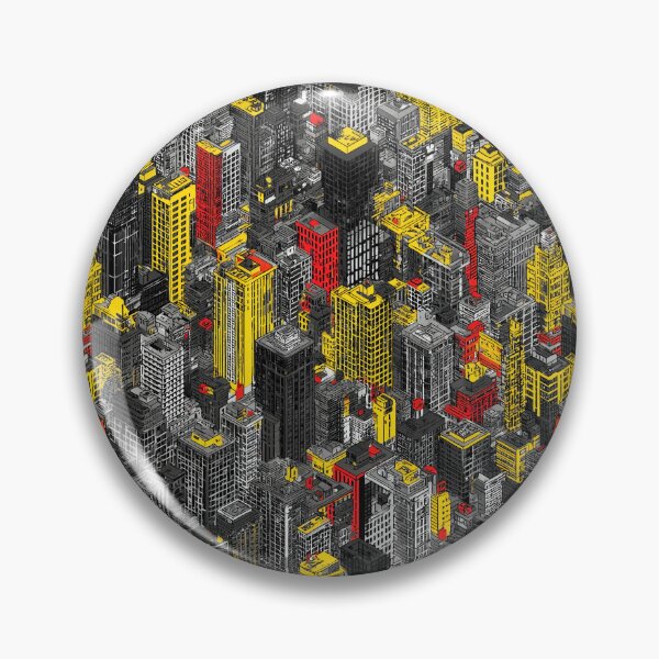 Item preview, Grayscale Pixel Architecture with Random Color Highlight designed and sold by Piotrek0001.