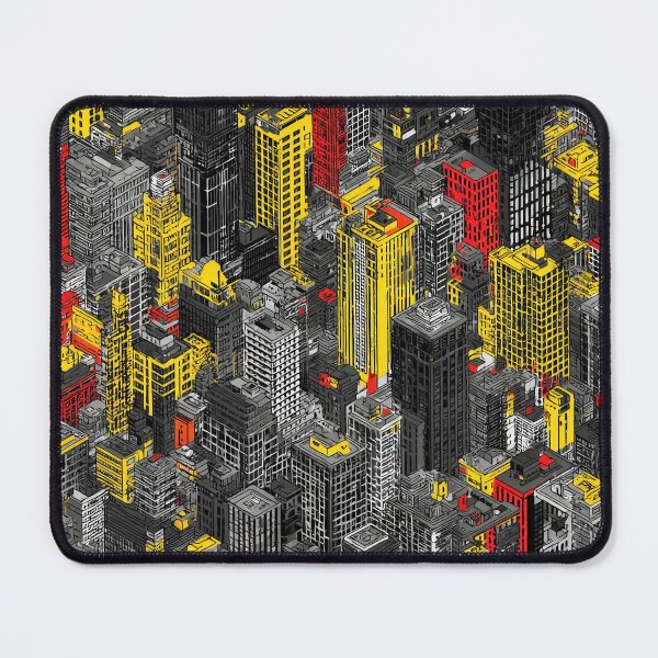 Item preview, Grayscale Pixel Architecture with Random Color Highlight designed and sold by Piotrek0001.