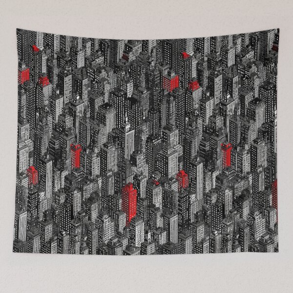 Item preview, Complex Pixel Cityscape with Playful Color Fragment designed and sold by Piotrek0001.
