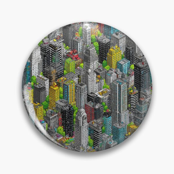 Item preview, Futuristic Pixel City with Minimal Color Infusion designed and sold by Piotrek0001.
