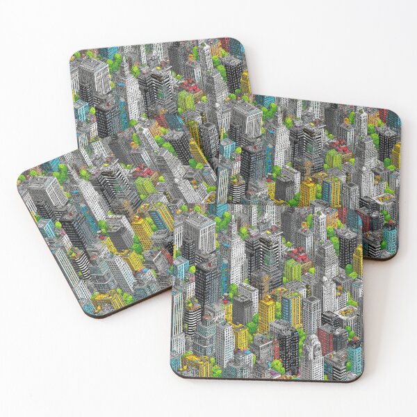 Item preview, Futuristic Pixel City with Minimal Color Infusion designed and sold by Piotrek0001.