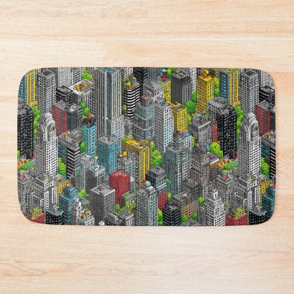 Item preview, Futuristic Pixel City with Minimal Color Infusion designed and sold by Piotrek0001.