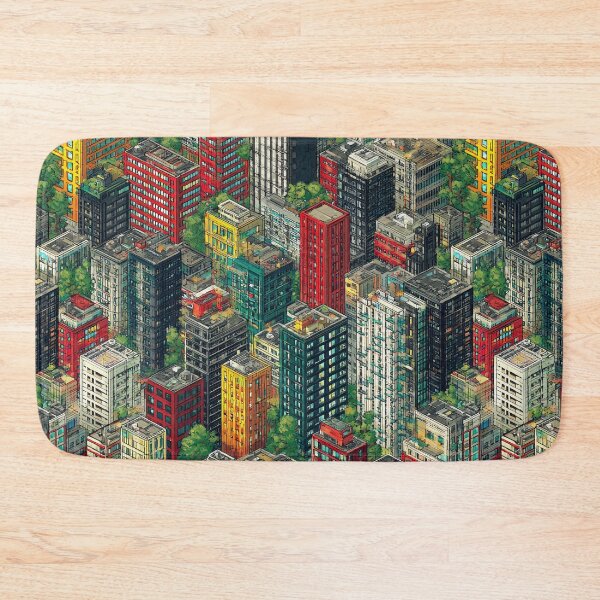 Item preview, Grey Pixel Landscape with One Color Pop designed and sold by Piotrek0001.