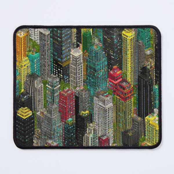 Item preview, Abstract Pixel City with Accidental Color Insertion designed and sold by Piotrek0001.