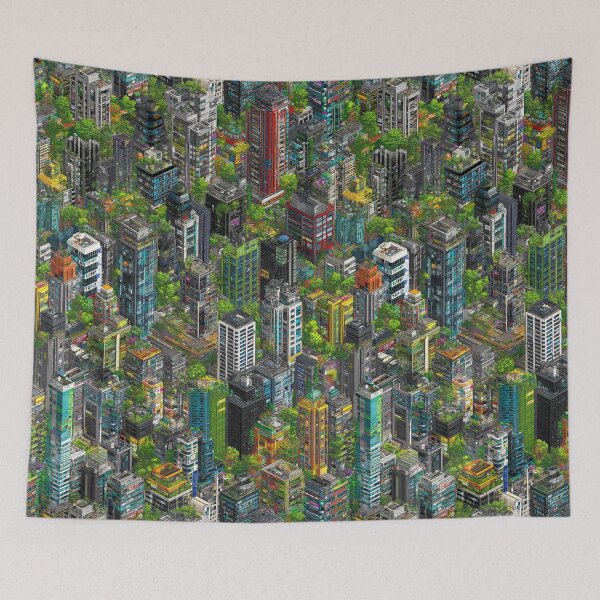 Item preview, Isometric Pixel Grid Interrupted by Color Accent designed and sold by Piotrek0001.