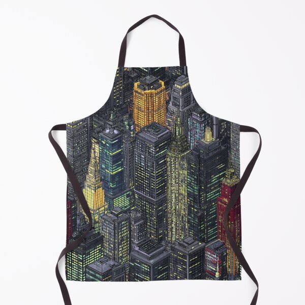 Item preview, Monochrome Pixel City with Color Patch Detail designed and sold by Piotrek0001.