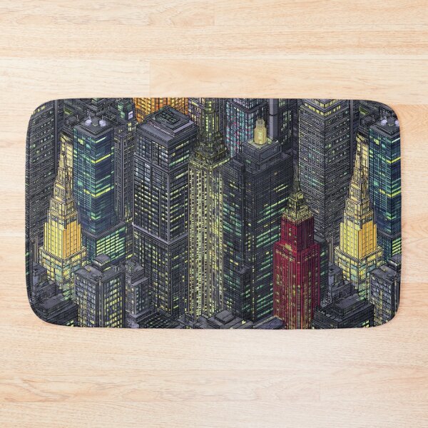 Item preview, Monochrome Pixel City with Color Patch Detail designed and sold by Piotrek0001.
