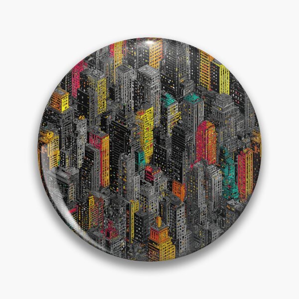 Item preview, Delicate Pixel Urban Scene with Color Drop designed and sold by Piotrek0001.