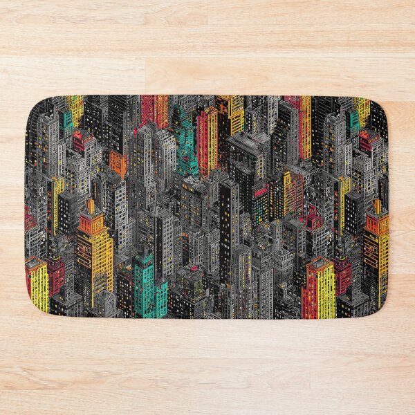 Item preview, Delicate Pixel Urban Scene with Color Drop designed and sold by Piotrek0001.