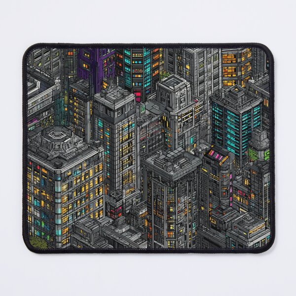 Item preview, Digital City in Grey with Random Color designed and sold by Piotrek0001.