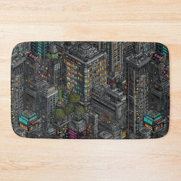 Item preview, Digital City in Grey with Random Color designed and sold by Piotrek0001.