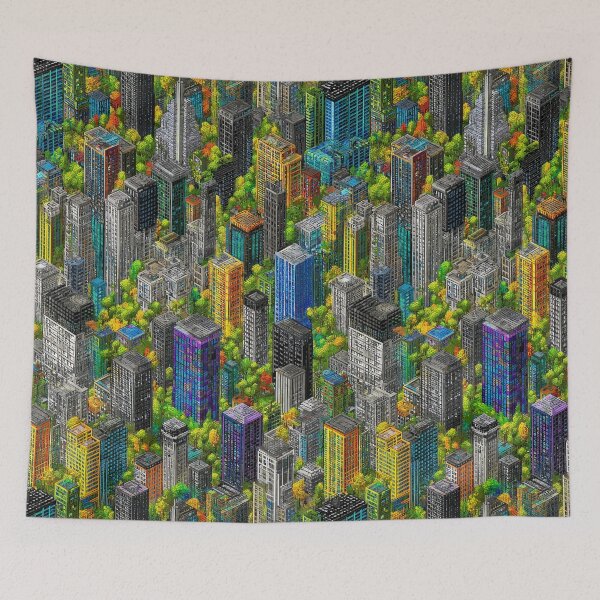 Item preview, Grayscale Pixel World Touched by Color Spot designed and sold by Piotrek0001.