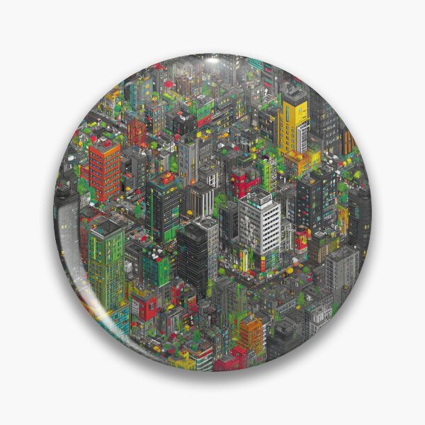 Item preview, Pixelated Urban Map with Subtle Color Disruption designed and sold by Piotrek0001.