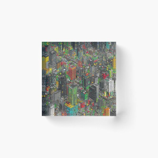 Item preview, Pixelated Urban Map with Subtle Color Disruption designed and sold by Piotrek0001.