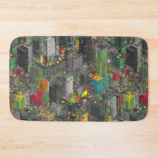 Item preview, Pixelated Urban Map with Subtle Color Disruption designed and sold by Piotrek0001.